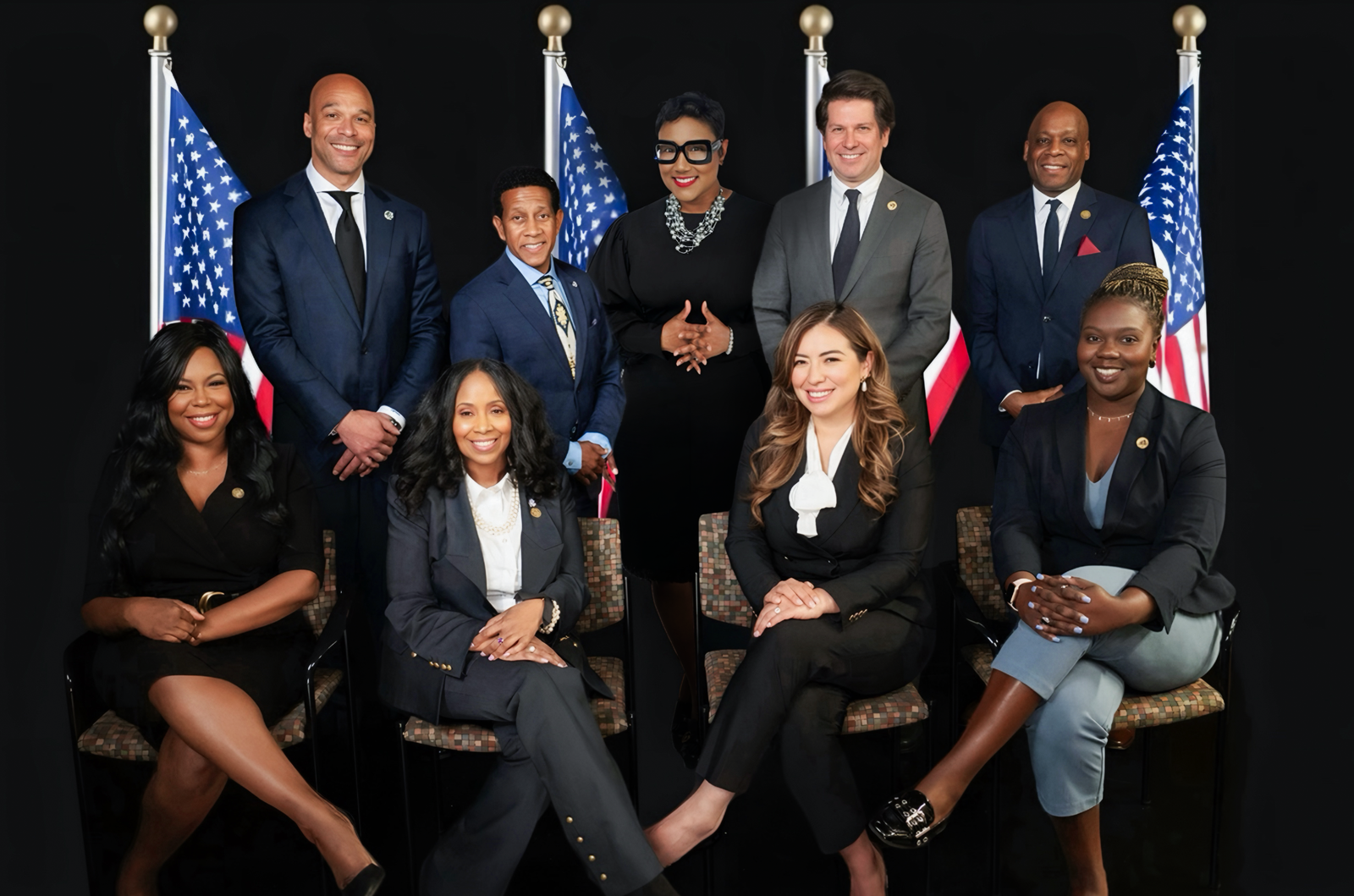 Group portrait of Lorraine Cochran-Johnson with her executive leadership team.